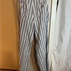 Striped Blue and White 100% cotton pants